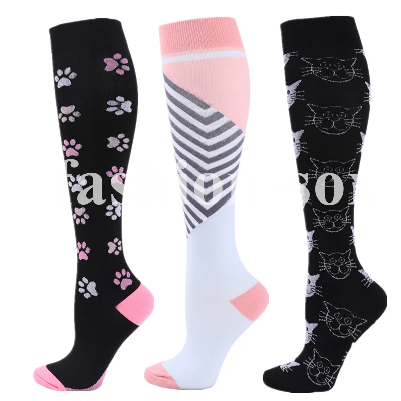 

Новые Компрессионные носки до колена 20-30 мм рт. Ст., подходят для фотопятен, диабета, беременности, кровообращения, медсестер, носки