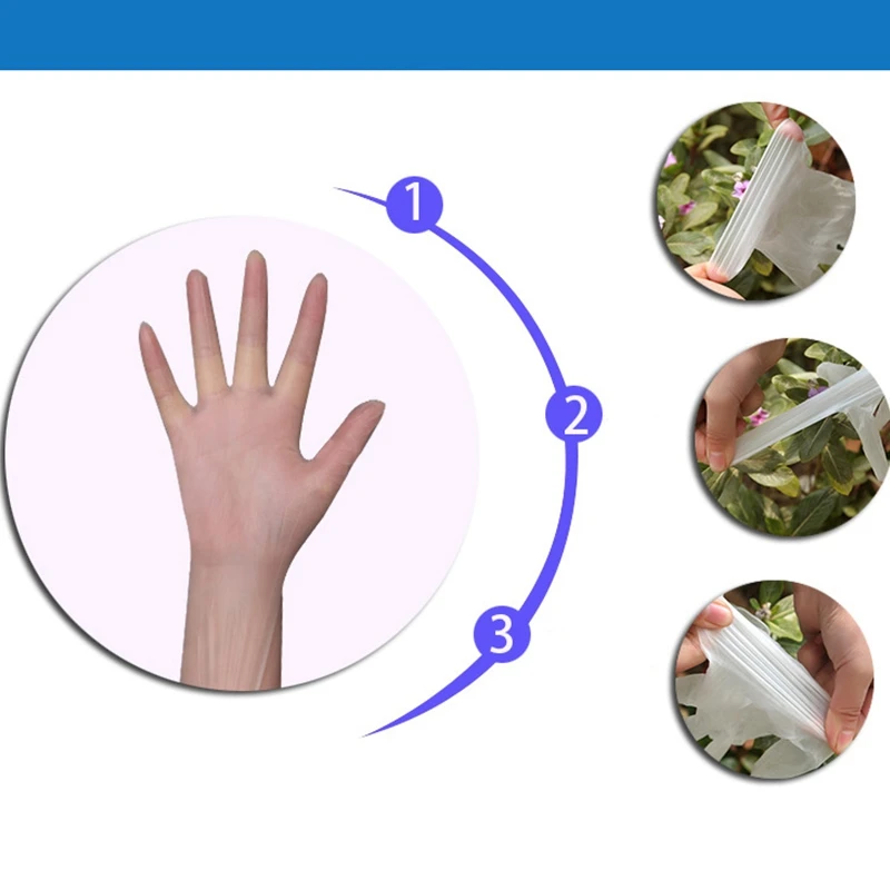 

Disposable Gloves PVC Transparent Gloves Smooth Feel Gloves Protective Gloves Medium 200Pc