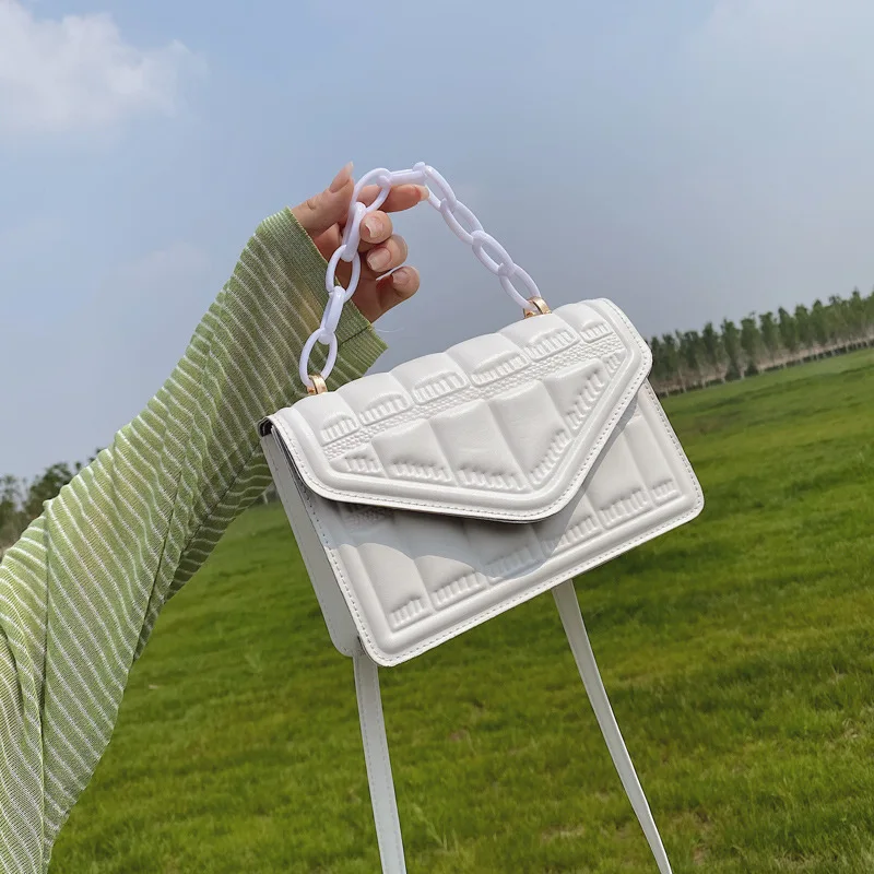 

Small Bag 2021 Summer New Net Celebrity Messenger Bag Indentation Shoulder Bag Chain Small Square Bag Fashion Female Bag