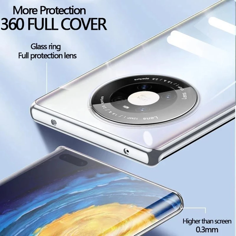 Kup Dla Huawei Mate 40 Pro 360 Pełna Pokrywa Ochronna Etui Z Klapką P30/p40 Szkło Magnetyczne Etui Do Huawei Mate 30 20 Pro 20X Fundas