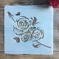 20 20 cm size diy rose craft mandala mold for painting stencils stamped photo album embossed paper card on wood fabric wall
