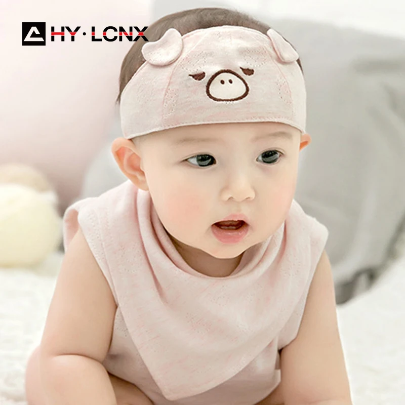 

Spring New Baby Hat Bib Set Boy Girl Cotton Breathable Outdoor Leisure Suit Baby Fashion Cartoon Embroidery Hat Cute Bear Bib