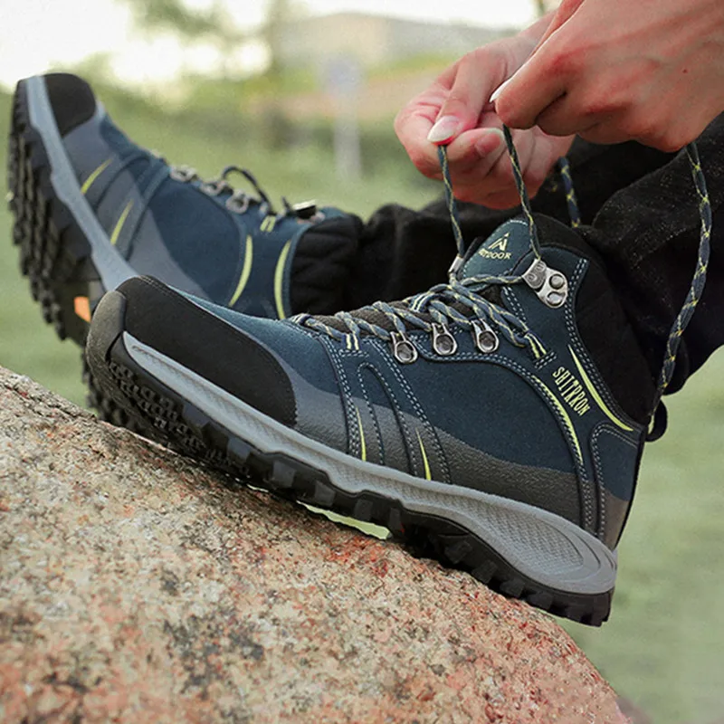 Women's Waterproof Suede Hiking Shoes Big Size Men Breathable Climbing Fleece Warm Winter Sneakers Sport Mountain | Спорт и