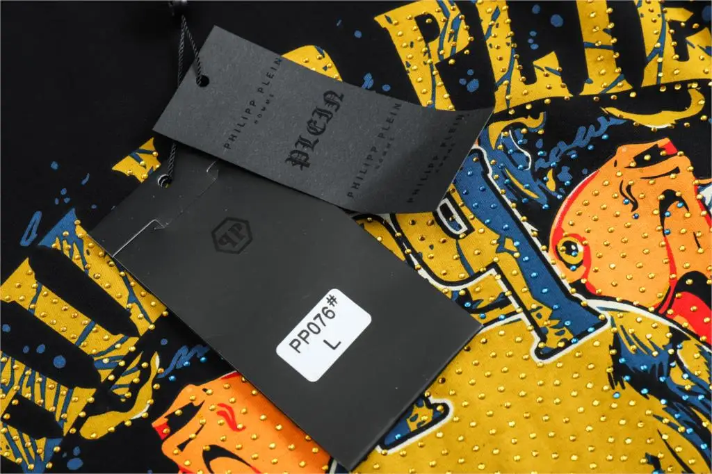 

Philipp Plein-Brand Original short-sleeved angry skull T-shirt new diamond cotton T-shirt 2021 summer streetwear top