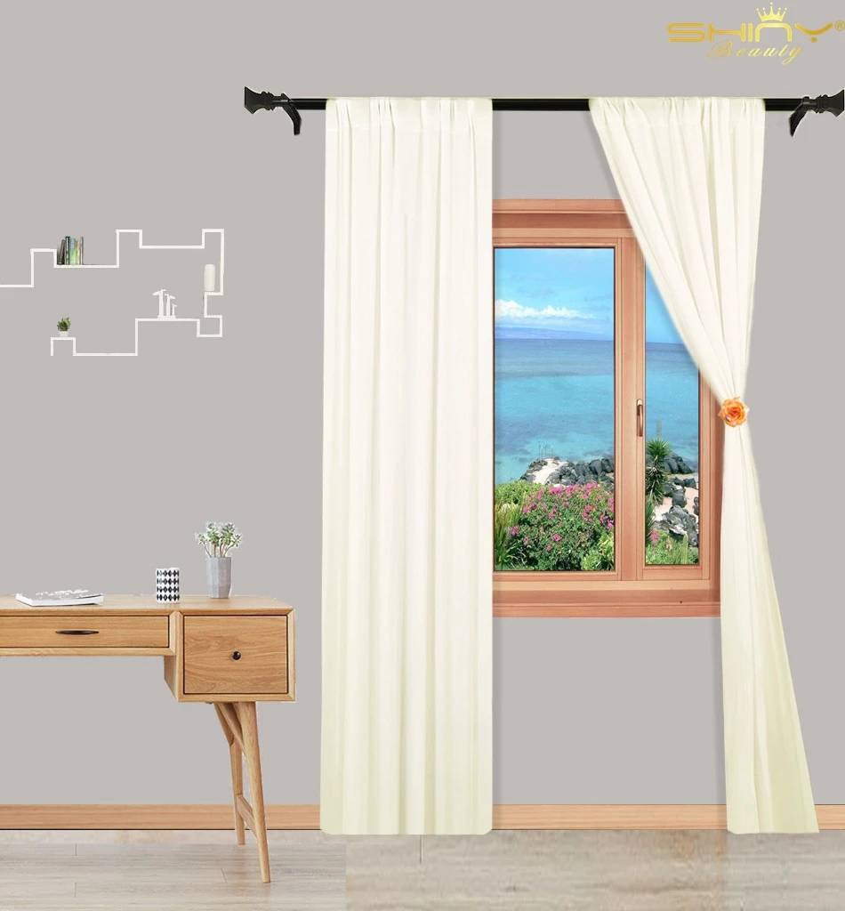 Европейский стиль абрикосового цвета ширма для душа без крючков 120 дюймов