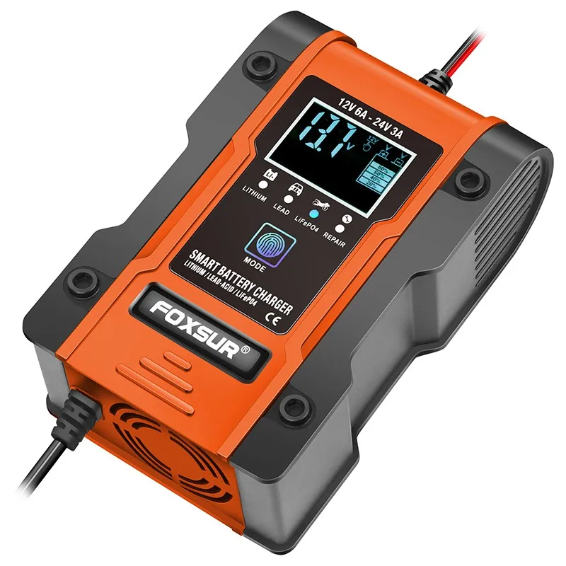 12V 24V 6A автомобильное зарядное устройство ремонт импульса 7 ступенчатая для литий
