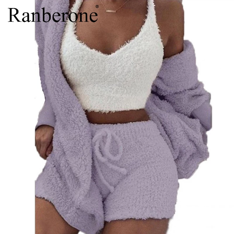 

Ranberone Women Tracksuit Oversized Female Sweatshirt Elasticated Trousers Set Fall Winter Outfits Fashion Solid Sweatsuits 2020