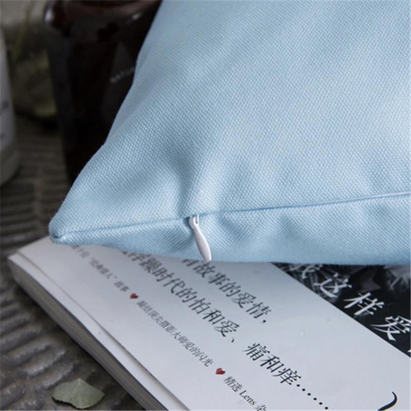 

Blue Cushion Cover Home Decor Polyester Cotton Canvas Thick Pillow Cover Polar Bear Whale Decorative Cushions For Sofa Bed Cojin