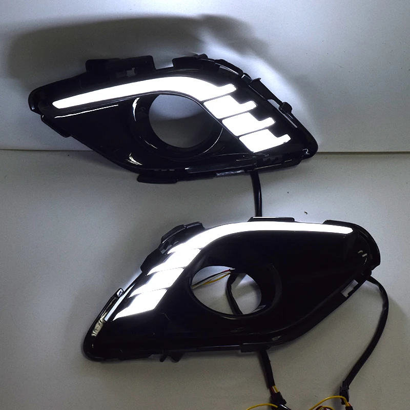 Echayaku 2x белый желтый DRL для Mazda-6 Mazda6 Atenza 2013 2014 2015 светодиодный дневные ходовые огни