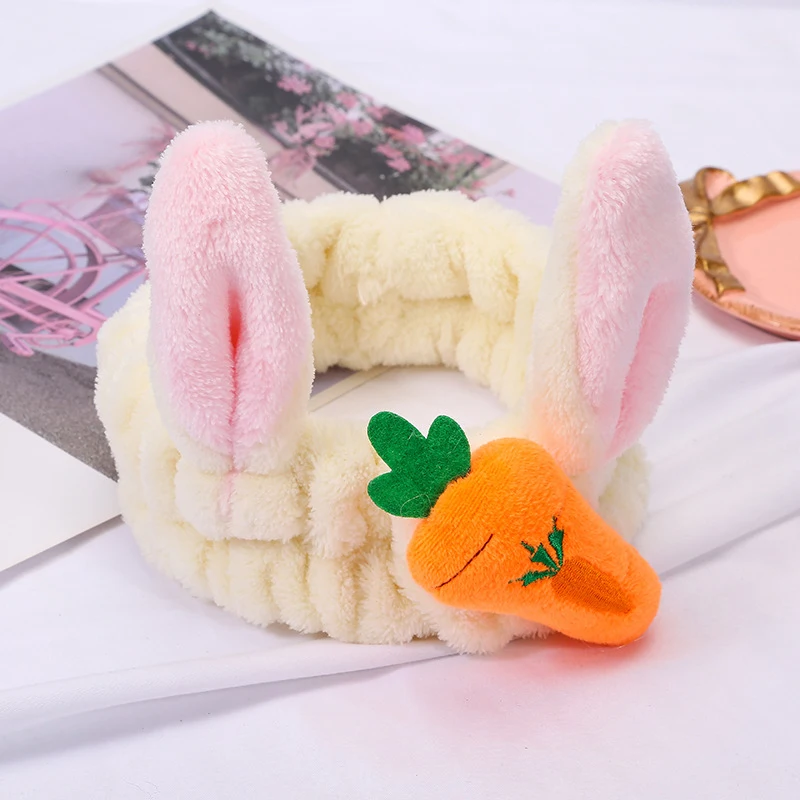 Женская повязка на голову с кроличьими ушками и морковкой| |