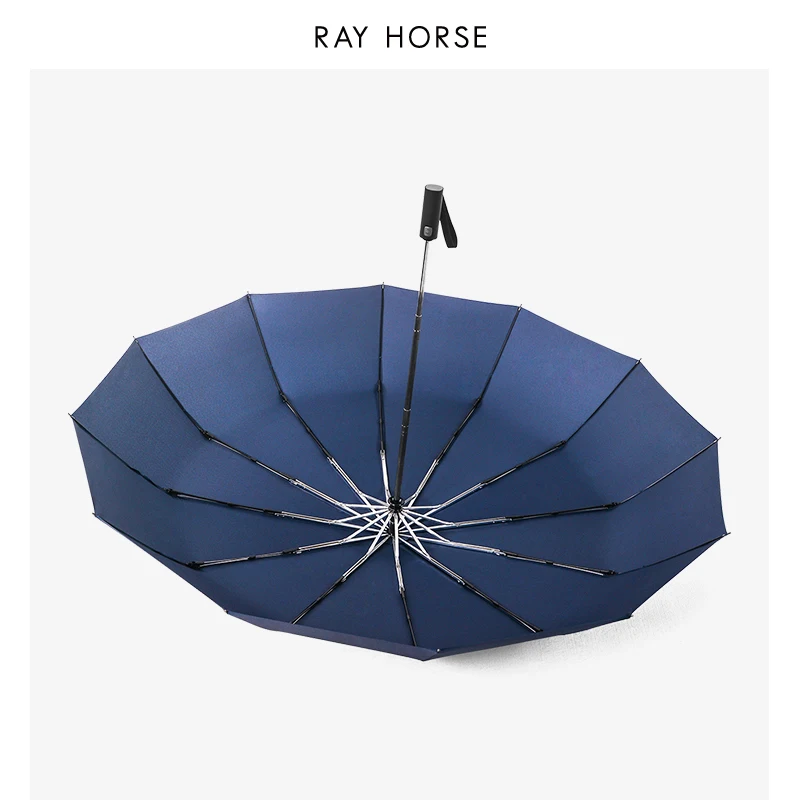 Ray Horse дорожный мужской уличный черный семейный полностью автоматический зонт