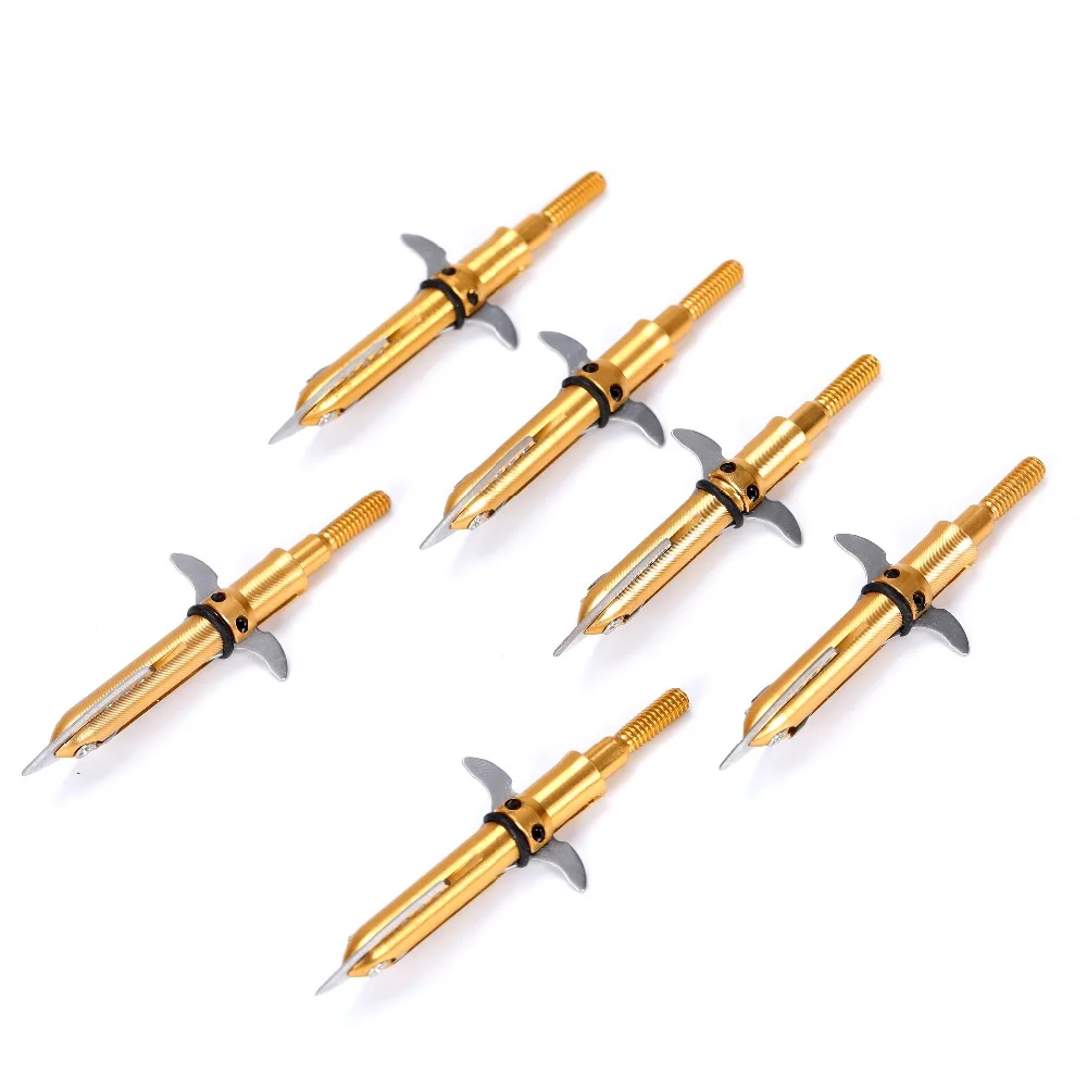 Linkboy Archery 3pcs/6pcs AXE Expandable Broadheads Steel Blades100gr 2 Blade Arrows for Traditional Bow Hunting Shooting | Спорт и