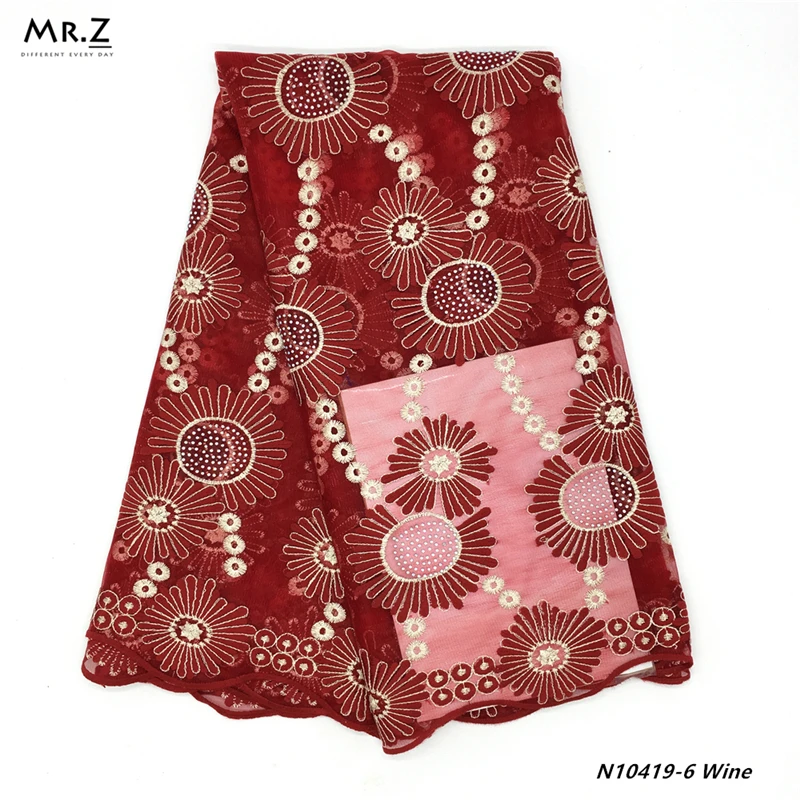 Mr.Z 2019 Embroidered Nigerian Laces Fabric African Wedding Lace Bridal High Quality French Tulle For Party | Дом и сад
