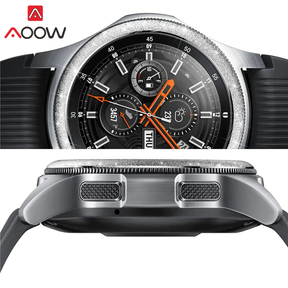 Ободок кольцо стиль для samsung Galaxy Watch 46 мм клейкая крышка против царапин Нержавеющая сталь защита аксессуары для шестерни S3