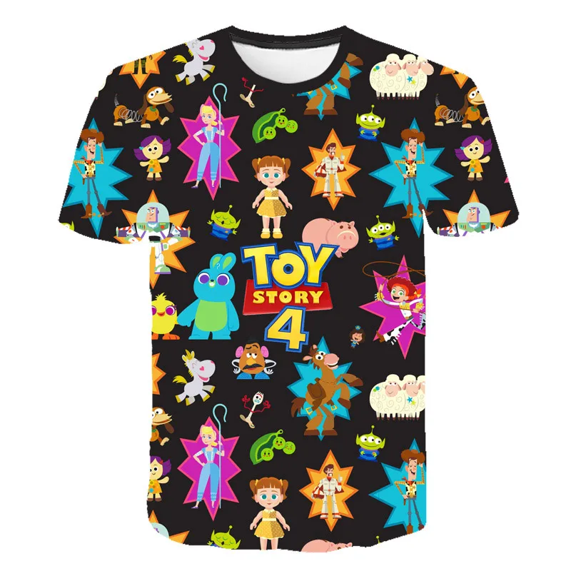 TS3924 Коллекция года, одежда для маленьких мальчиков детская футболка с объемным принтом «История игрушек мультфильма 4» летние модные Забавные топы с короткими рукавами для мальчиков и девочек - Цвет: TS3924