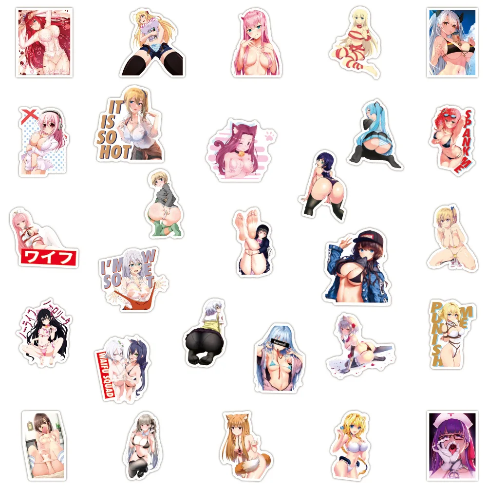 103050 pcs new ahegao pretty sexy girl doodle anime graffiti waterproof decoration sticker phone motorcycle guitar notebook free global shipping