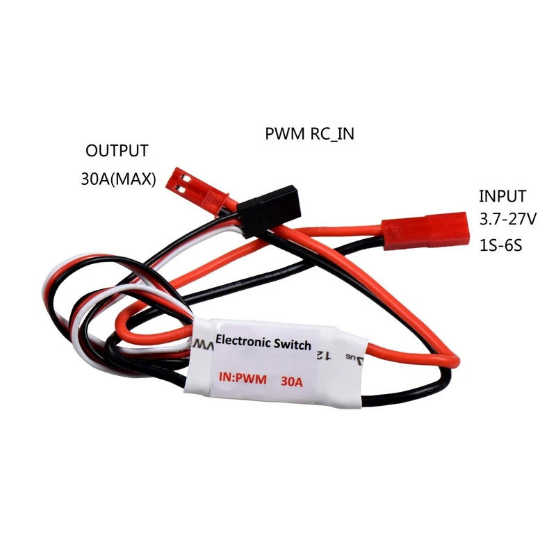 JHEMCU электронный модуль переключателя 30A 3,7 V-27 V 1 S-6 S Универсальный для радиоуправляемого дрона автомобиля приемника RC колеса автомобиля 1/10