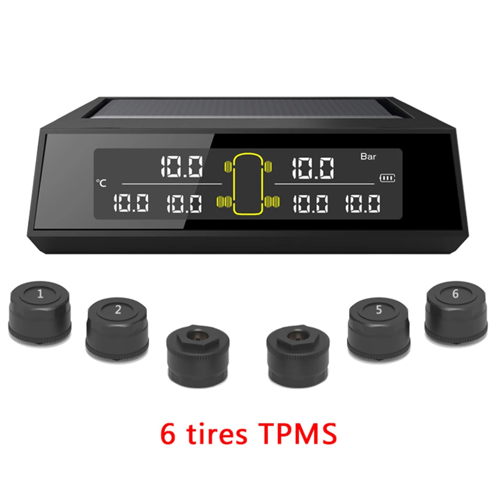 

Автомобиль Грузовик умный автомобиль TPMS система контроля давления в шинах солнечной энергии цифровой ЖК-дисплей Авто Охранная сигнализаци...