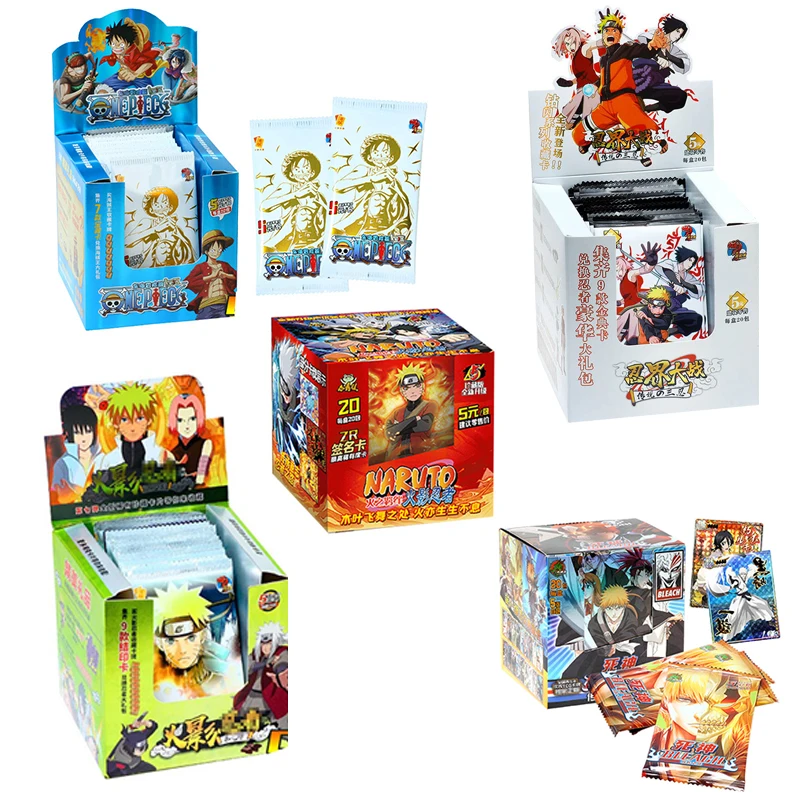 Naruto Dragon Ball Demon Slayer Death Cards Super Z Flash Games Children Anime Character Collection Kid's Gift Playing Card Toy