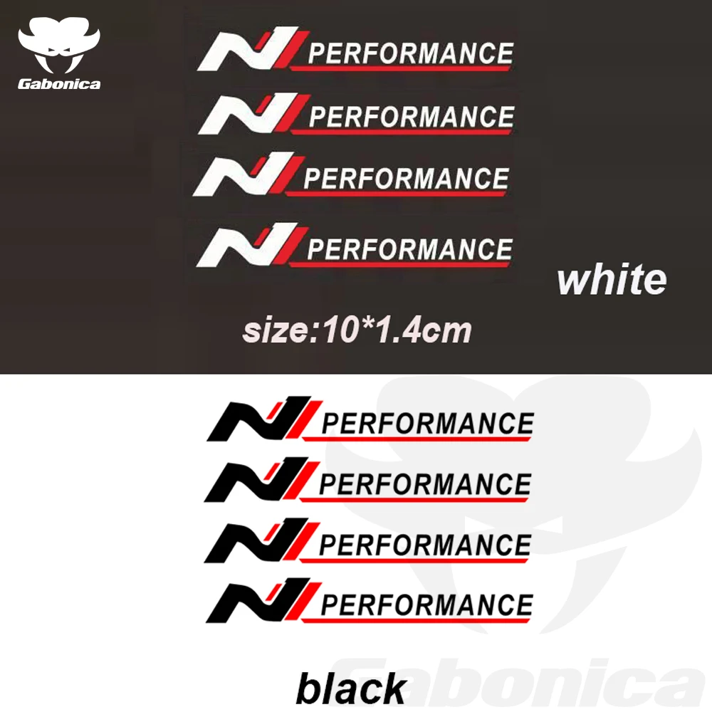 4pcs N performance Car Wheel rim Sticker For Hyundai Creta Azera Eon Kauai i10 i20 i30 i40 ix35 Veloster body car accessories - купить по