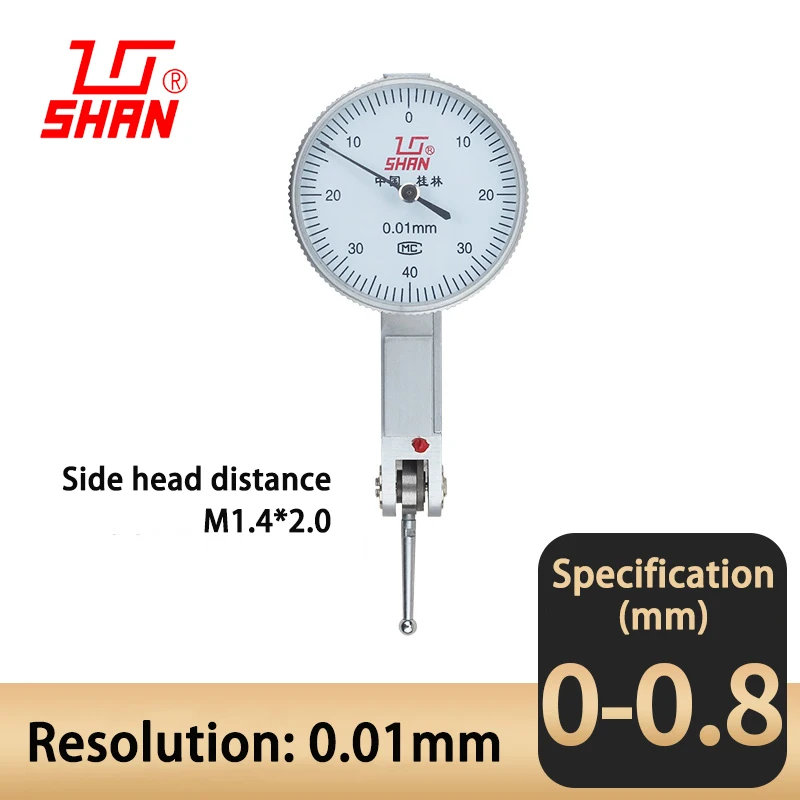 Accuracy 0.01mm Leverage Dial Indicator 0-0.8mm Meter Precision Measuring Instrument Tool Measurement Gauge Test | Инструменты
