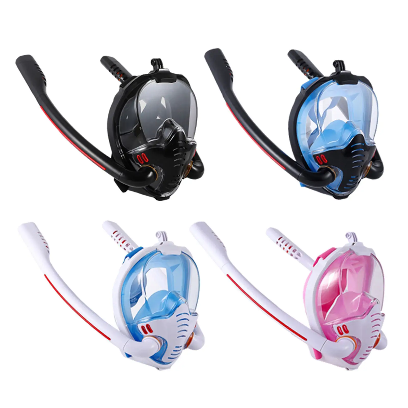 

Full Face Snorkel Mask Diving Mask Innovative Safety Breathing System 180 Panoramic Foldable Anti Fog Anti Leak Swimming Mask