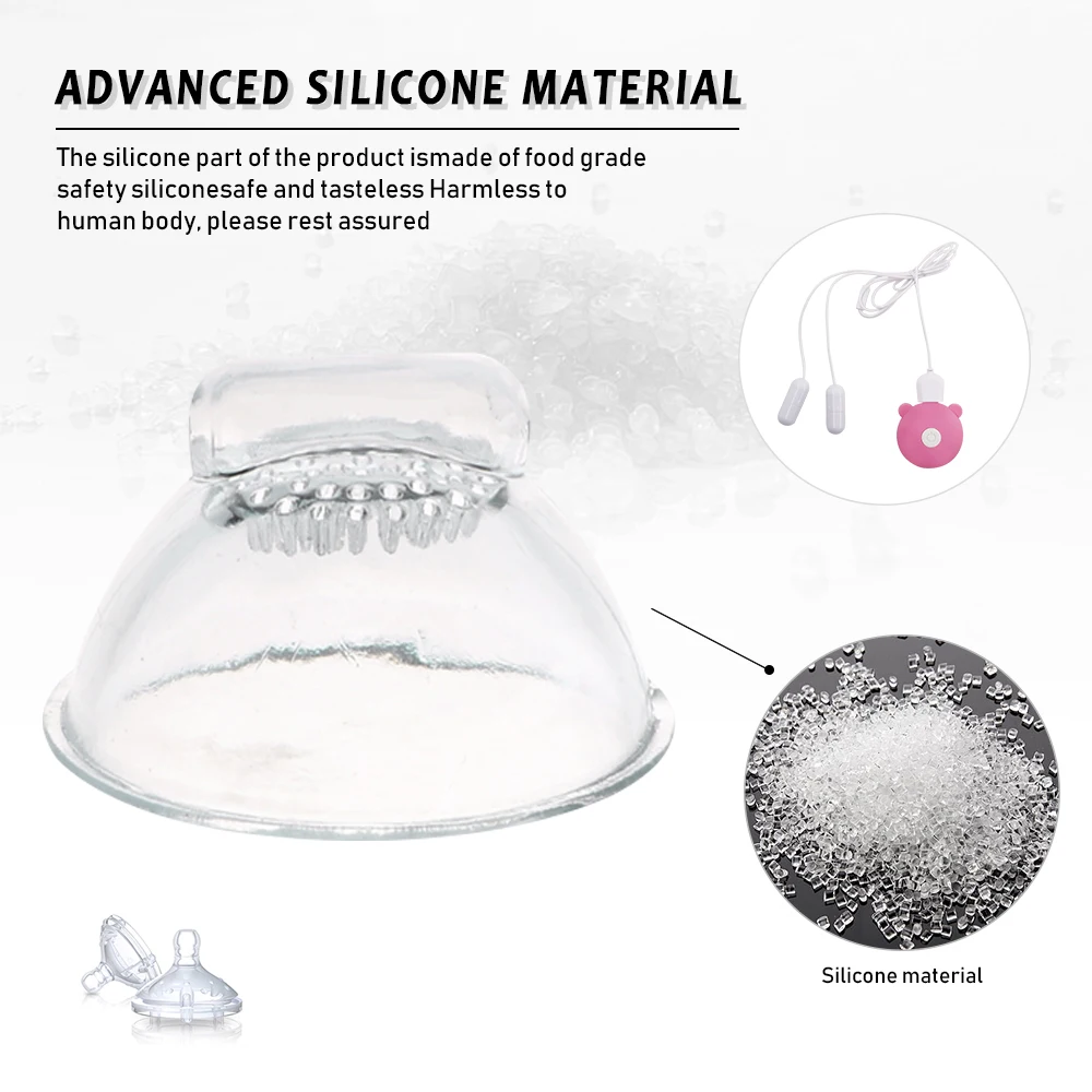 EXVOID Breast Massager Nipple Sucker Vibrator Clitoris Stimulator Sex Toys for Women USB Recharge Pump Enlarge | Красота и здоровье