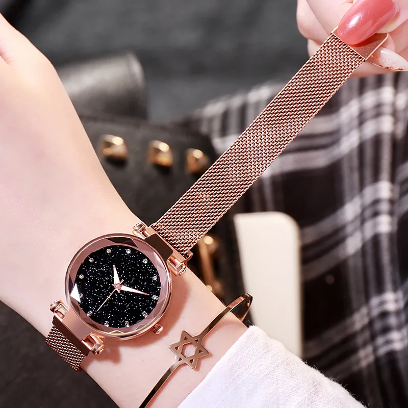 

Ladies Wrist Watch Relogio Feminino Luxury Women Watches Magnetic Starry Sky Female Clock Quartz Wristwatch WomenS Watchs