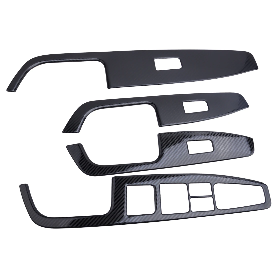 

4Pcs LHD Carbon Fiber Style Window Switch Panel Trim Cover Fit for Hyundai Elantra 2017 2018 2019 2020