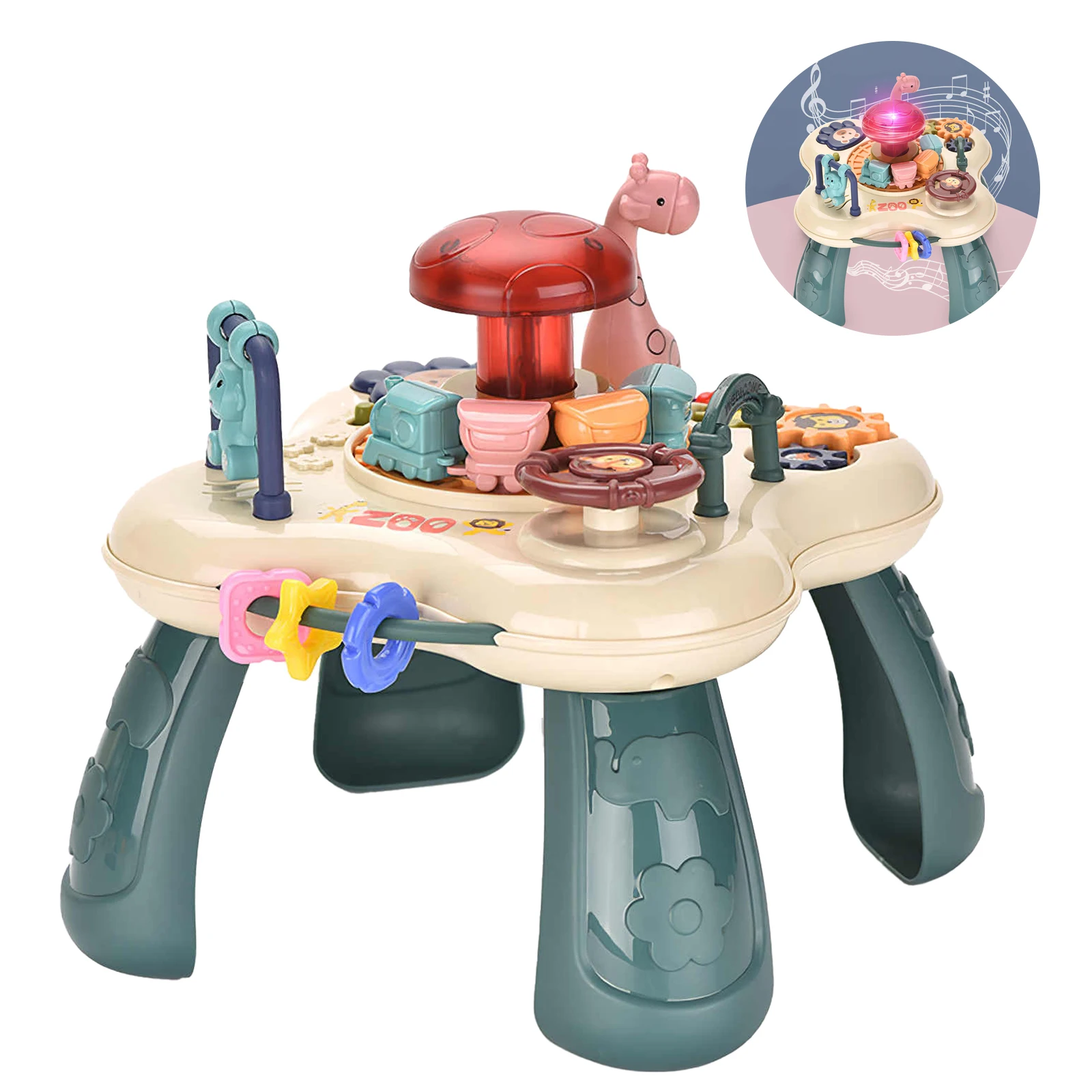 Baby Toys Infants Musical Instrument Learning Table Animals Piano Early Educational Study Activity Center Music Game Kids Gift | Игрушки и