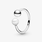 2019 осеннее женское серебряное кольцо из натуральной 925 пробы с бусинами и пресноводным культивированным жемчугом, Открытое кольцо для помолвки, ювелирное изделие для юбилея