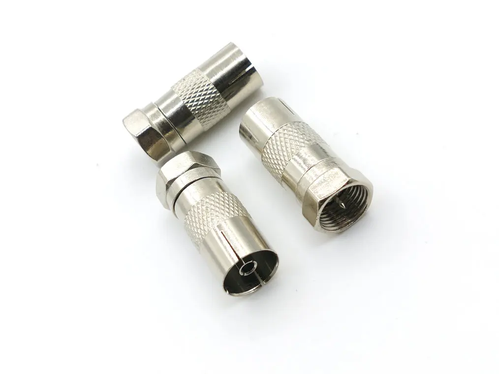 8 шт. F штекер к PAL гнезду прямой радиочастотный коаксиальный адаптер F-type |