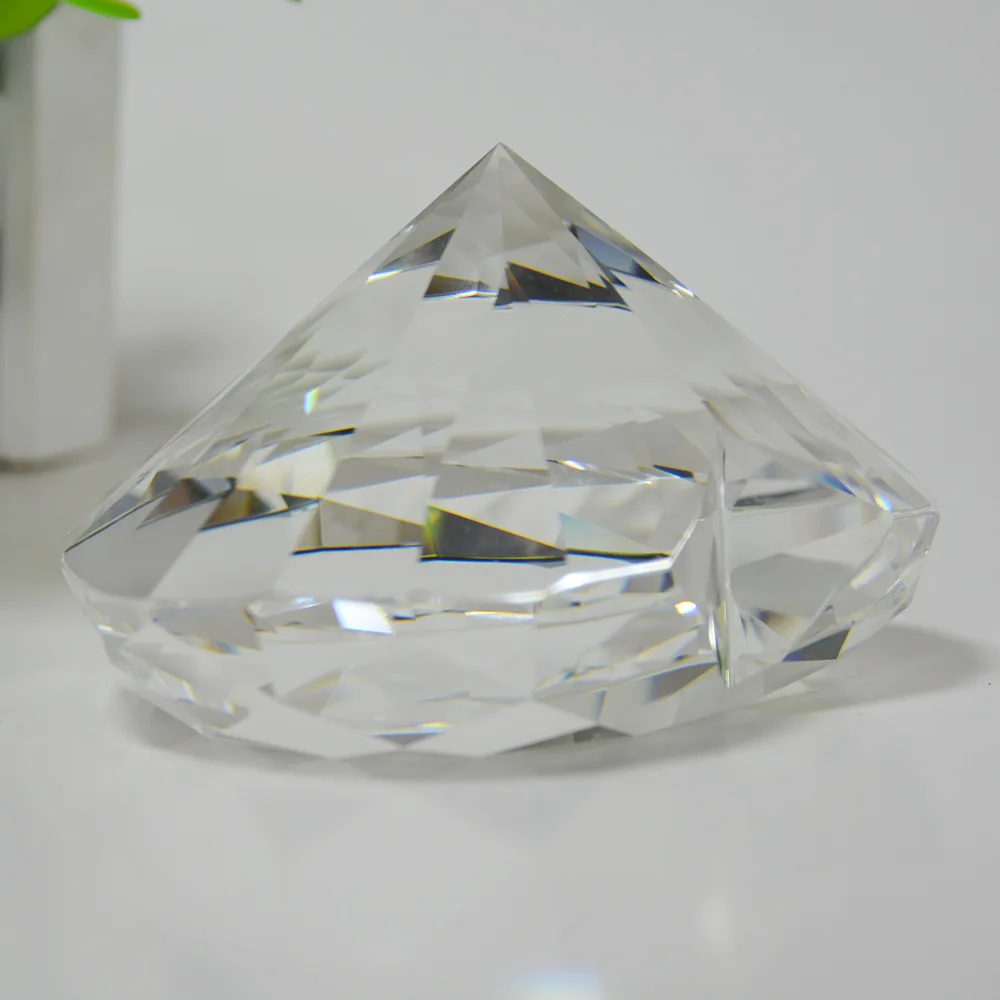 

50mm Crystal Heart Diamond Ornaments Wedding Decoration Valentine's Day Gift Rhinestone Paperweight Figurine Miniature