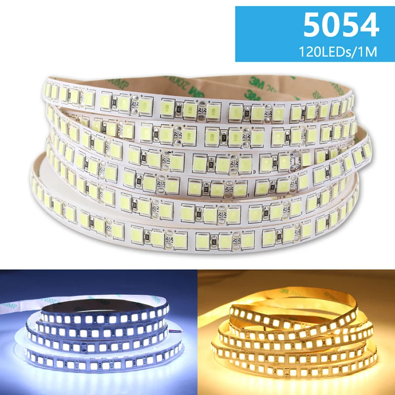 

12V 24V Светодиодные ленты e светильник лента 5 м SMD 5054 Водонепроницаемый IP65 IP20 IP67 120LED/M гибкая ТВ Подсветка светильник Светодиодные ленты светил...