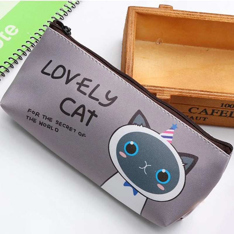 12 шт милый котенок желе гелевая сумка для карандашей качественный студенческий