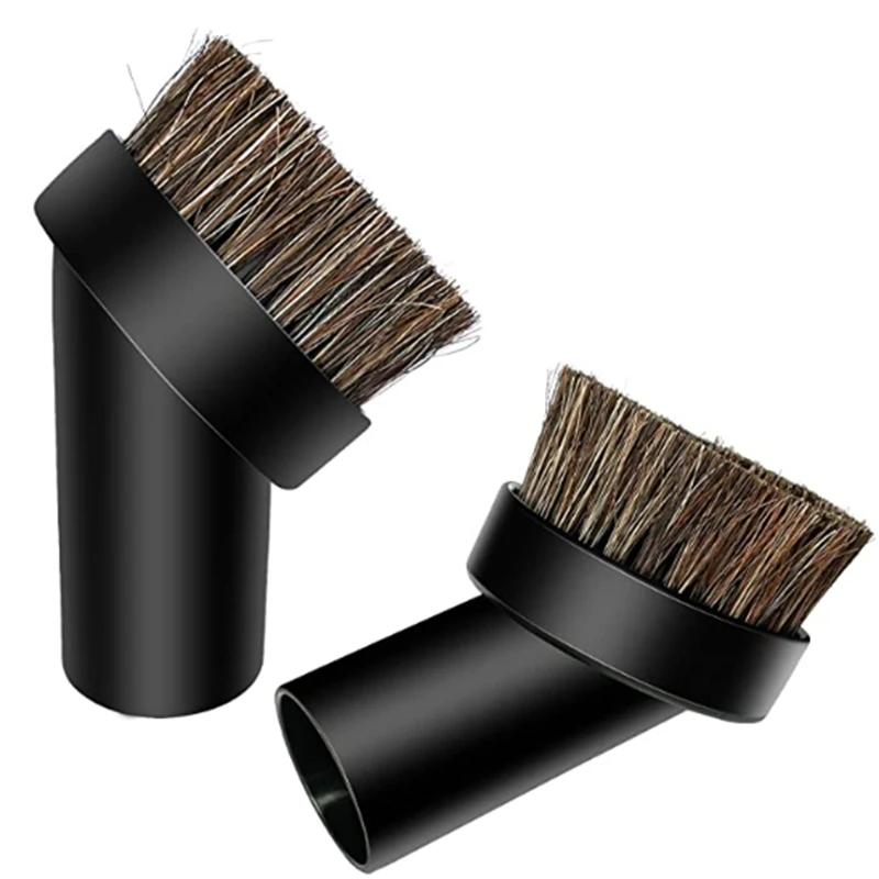 

Soft Bristle Cleaner Vacuum Brush Attachment Black Brush Replacement with Vacuum Hose Adapter Tool for Standard Hose