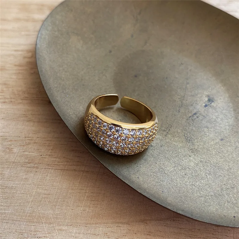 RUIYI реальные 925 стерлингового серебра Ширина глазури 18K золота ААА Циркон Кольца