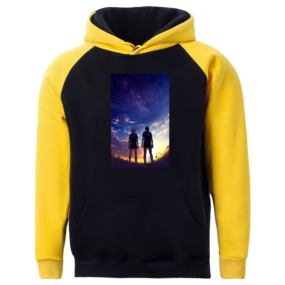 

Hinata And Kageyama Anime Photo Print Man Hooded Hip Hop Trendy Streetwear Harajuku Vintage Rgalan 2020 Hot Sale Mens Hoodies
