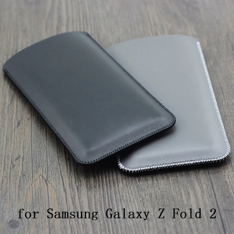 

Fashion Phone Pouch for Samsung Galaxy Z Fold 2 PU Leather Case Cover Skin for Samsung Galaxy W21 W2021 Fundas Skins coque capa