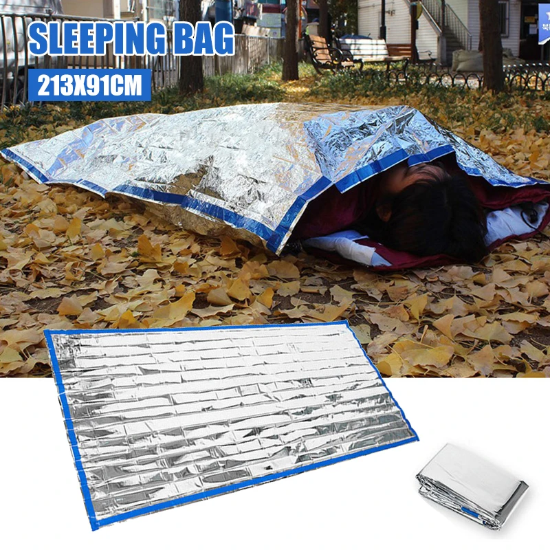 

Outdoor Emergency Sleeping Bag Camping Mountaineering Earthquake Mergency Field Survival First-Aid Blanket Reusable MC889