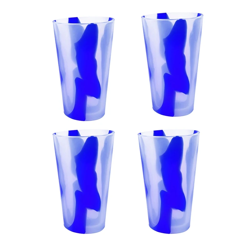 

4-Pack Silicone Pint Glass Set Shatterproof Unbreakable Silicone Cup Drinkware