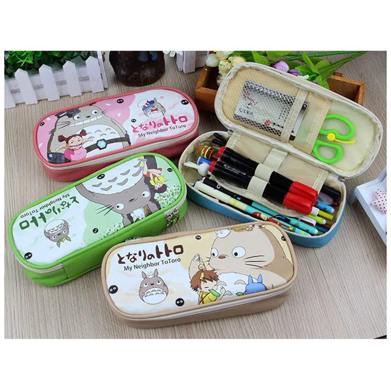 Оригинальный чехол для карандашей Totoro вместительный из искусственной кожи