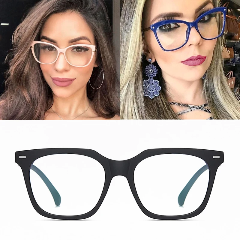 

MIZHO Filtering Protect Eyesight Anti Blue Light Glasses Women TR90 High Quality Blocking Glare Computer Glasses Frame Oversized