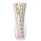 25 шт. бумажные соломинки Мятная фольга золотые розовые вечерние украшения детский душ для дня рождения Декор Свадебные сувениры