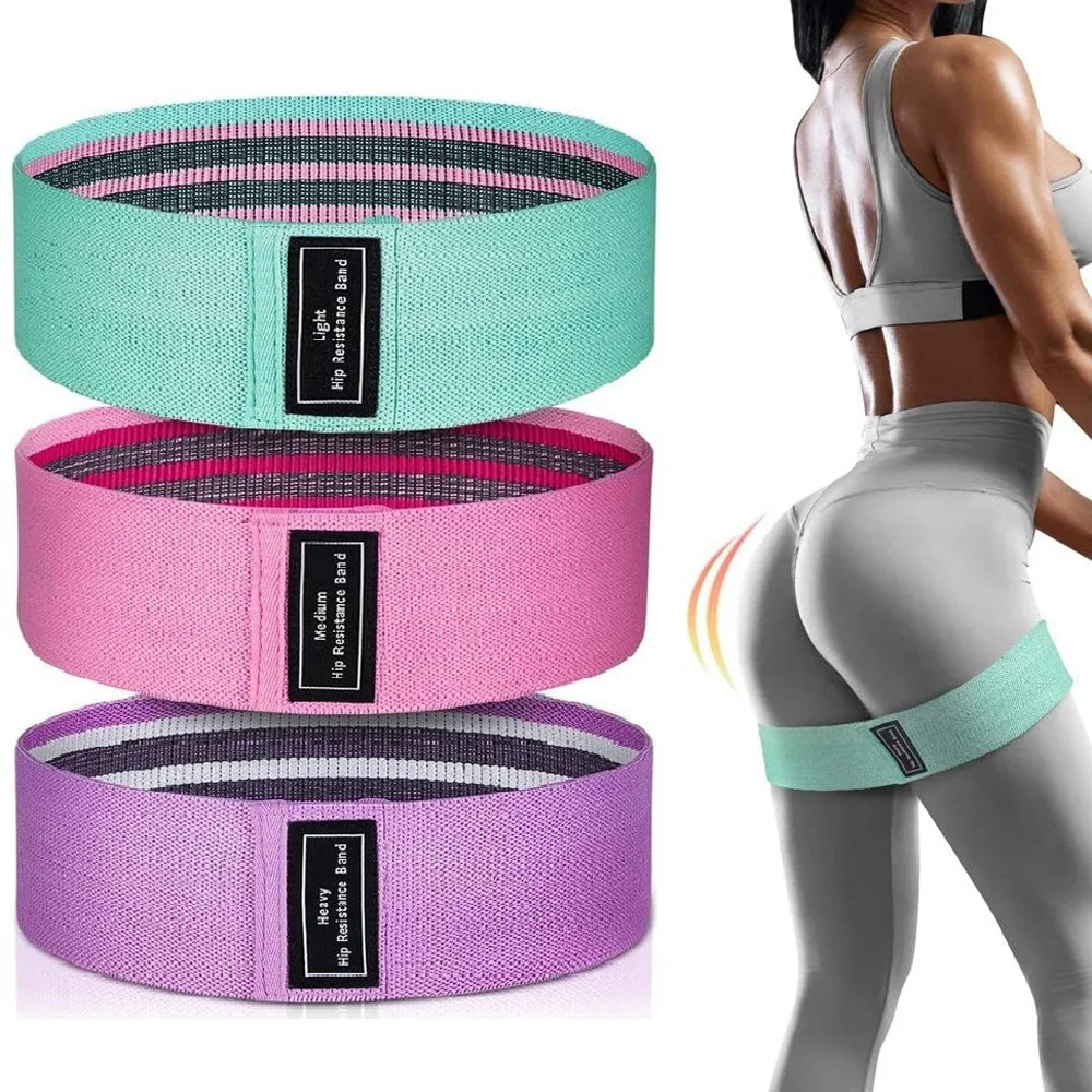 Fitness Resistance Bands Workout Fabric Loop Booty Band Expander Non-Slip Elastic Band For Home Workout Yoga Exercise Equipment