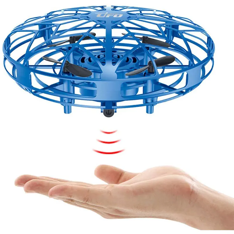 

Mini UFO Drone with Led Lights Hand Operated Levitation Kids Drones Flying Ball Toy 360 Rotating Helicopter with Infrared Sensor
