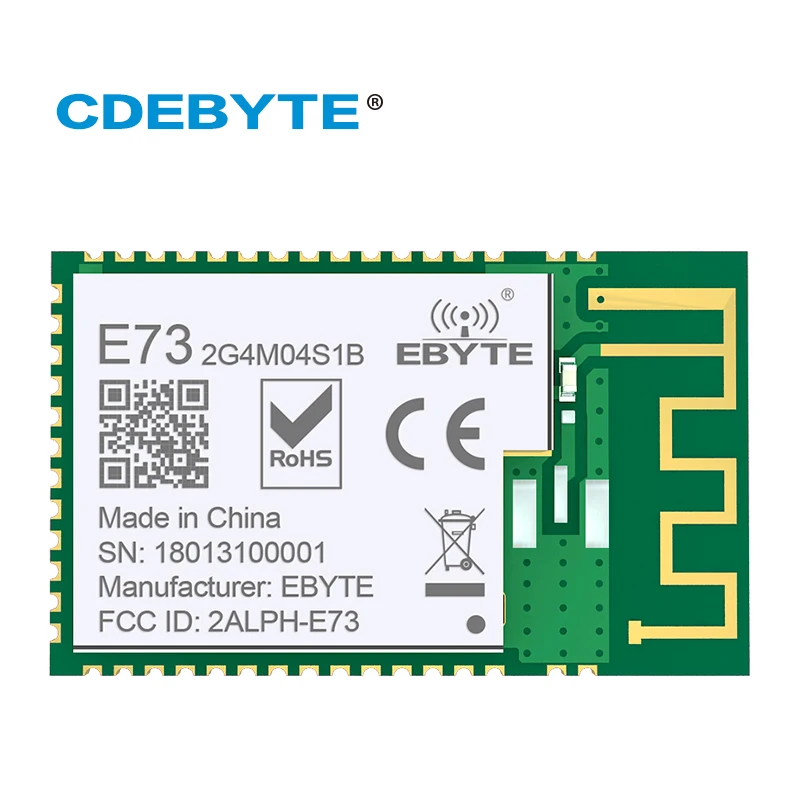 nRF52832 2.4GHz BLE 4.2 5.0 IO Port 4dBm SMD PCB IPEX Antenna Ebyte E73-2G4M04S1B Module CE FCC RoHs Certificated