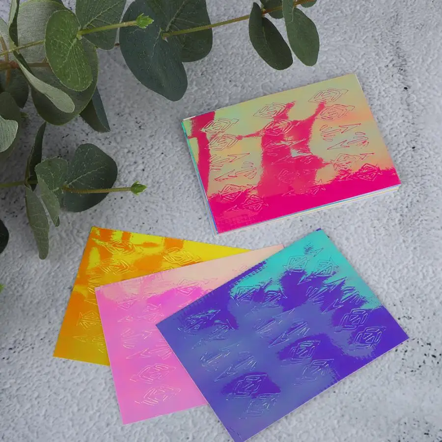 Фольга для ногтей 13 шт. ярких цветов Тотем геометрические узоры переводки