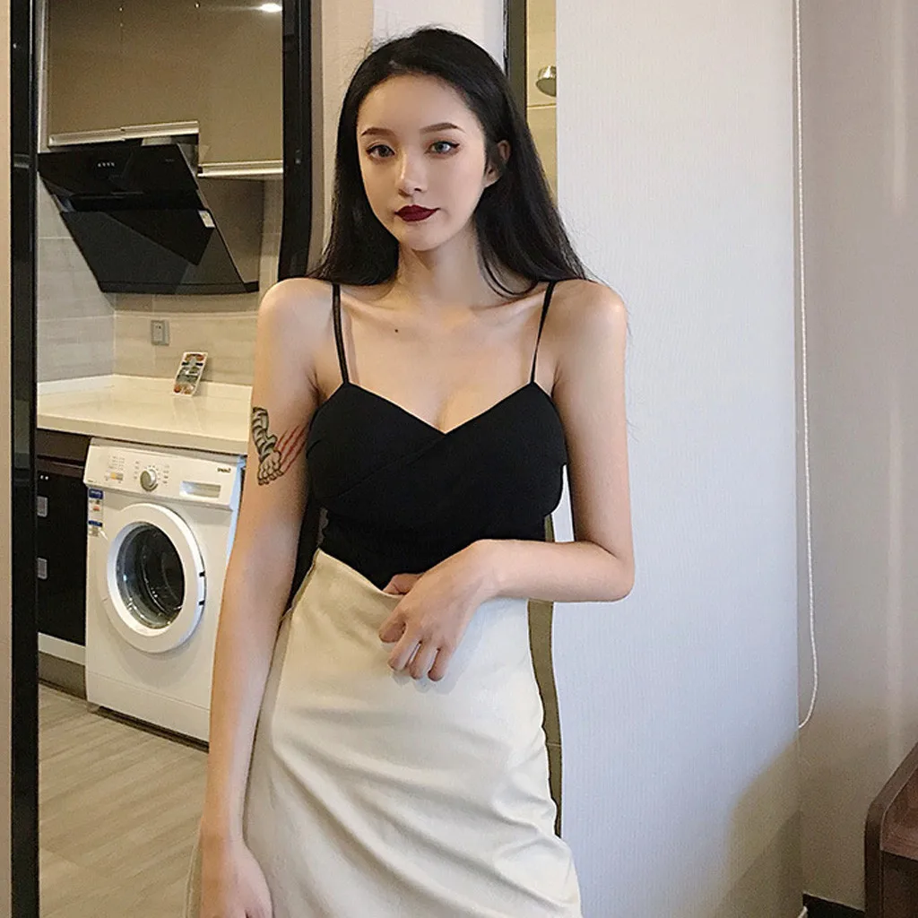 Женский топ в Корейском стиле v-образный вырез сексуальный пояс нагрудная