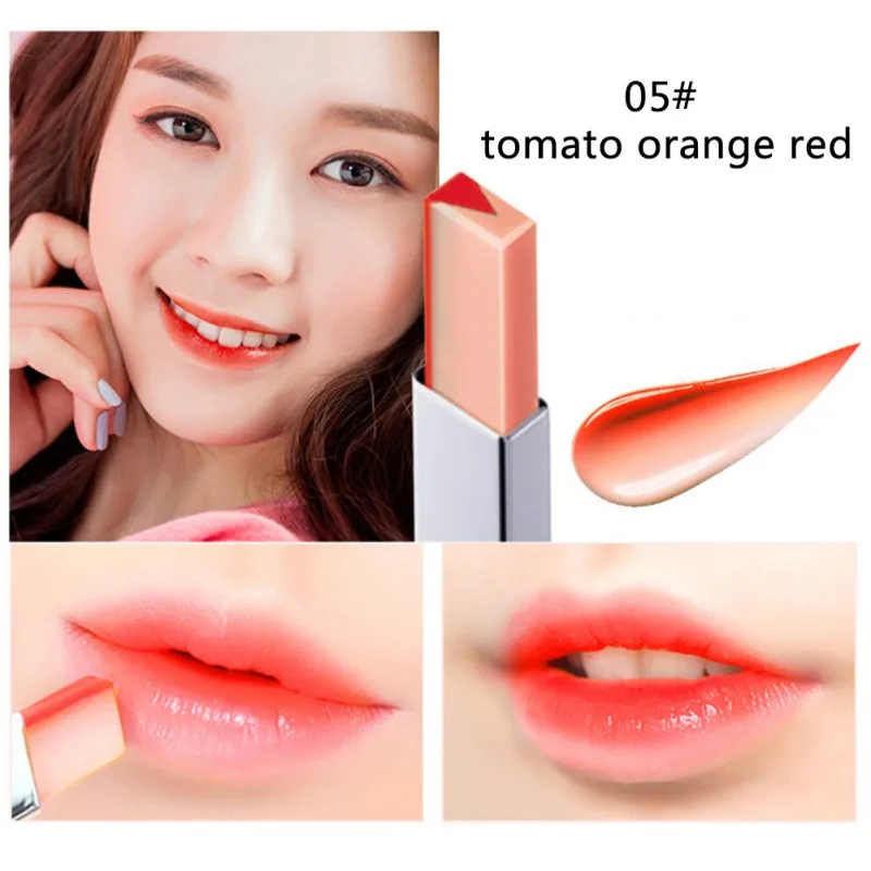 Градиентная помада двухцветный увлажняющий бальзам для губ питательный тинт